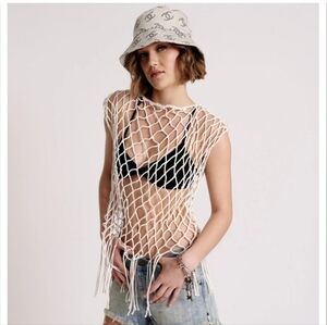 NWT One Teaspoon Hand Knotted Castaway Top - Natural